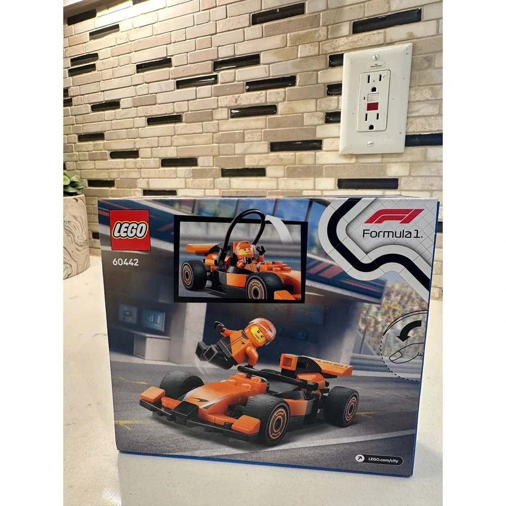 LEGO Kids Orange McLaren Formula 1 Race Car 60442 Building Set 86pc